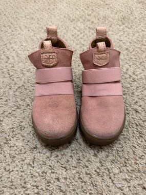 Freshly Picked Blush Pink Suede Elastic Strap Boots